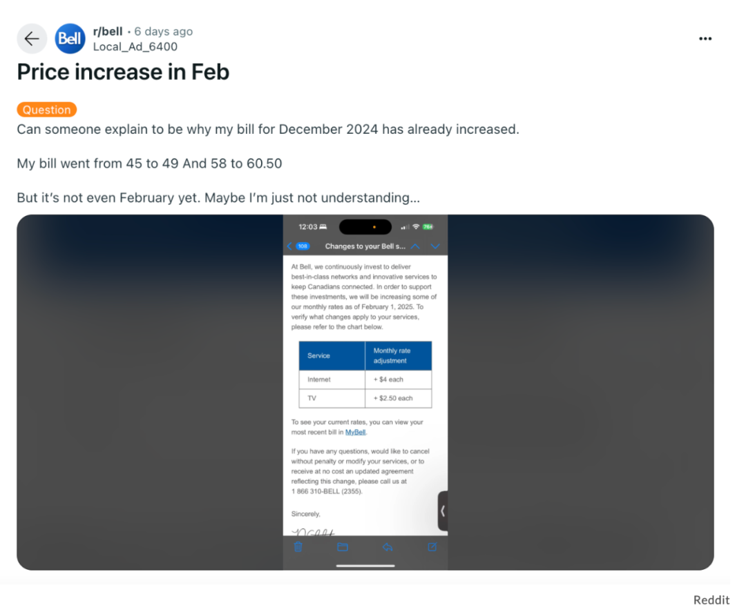 2025年起，Bell服务全线涨价！网友吐槽“趁火打劫”！